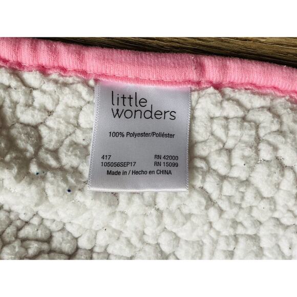 Little Wonders Baby Kids Blanket Bunny Rabbit Sherpa Pink Girl Soft Security - Picture 9 of 10